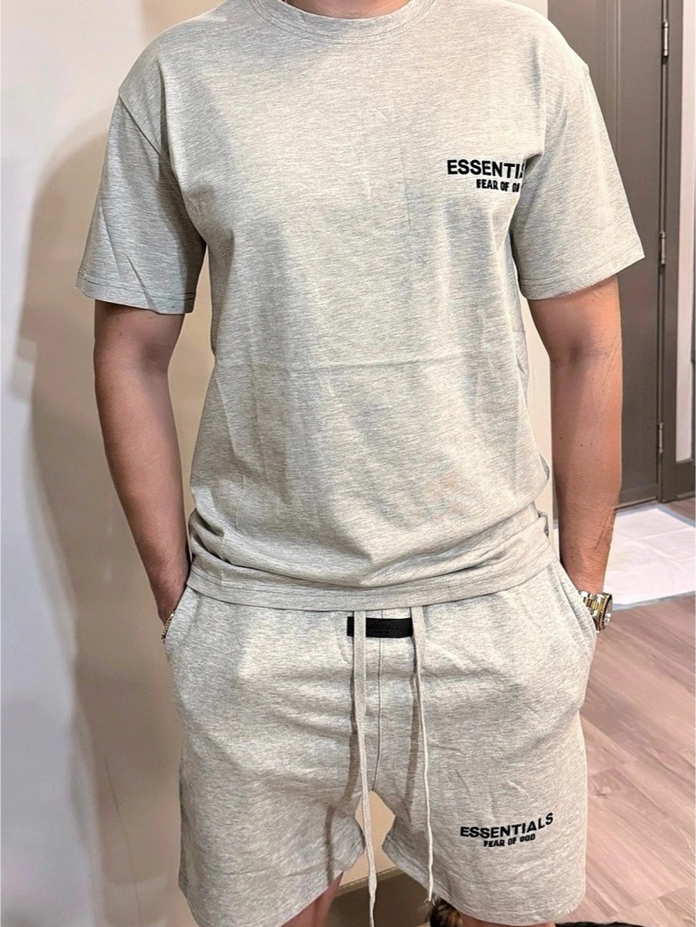 ESSENTIALS Fear of God Essentials Gray Athletic Shorts